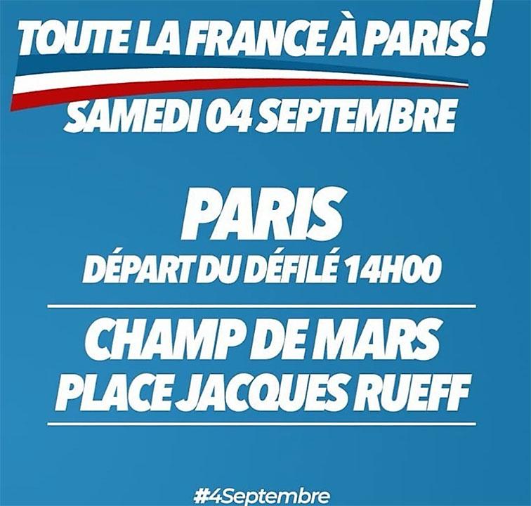 Manif paris 4septembre