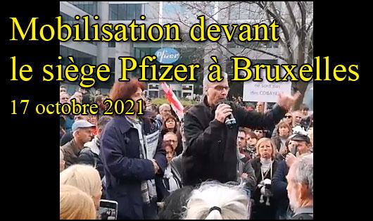 Mobilisation devant le siege pfizer a bruxelles bam